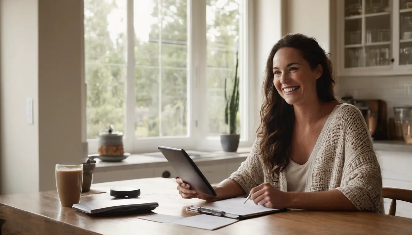 A homeowner comparing floor coating estimates at a kitchen table